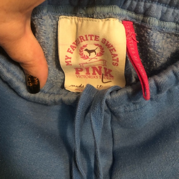 Y2K VTG 2007 VS Pink Campus Pants Sz L Phi Beta Pink - Picture 5 of 7